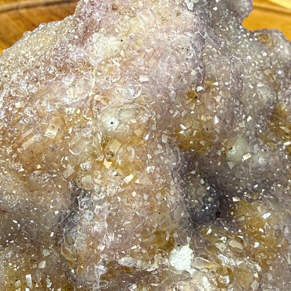 Amethyst Sugar Druzy Pine Cluster with Goethite Inclusions Raw Specimen Crystal - Picture 8 of 10